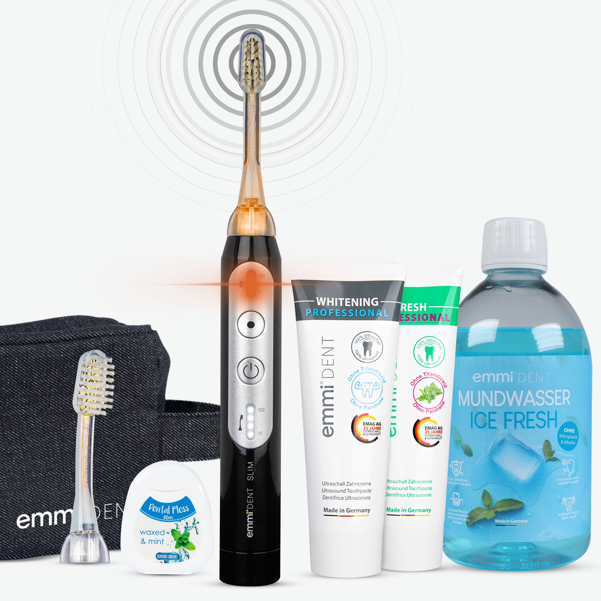 Spazzolino da denti ultrasonico Slim White Toothbrush Set