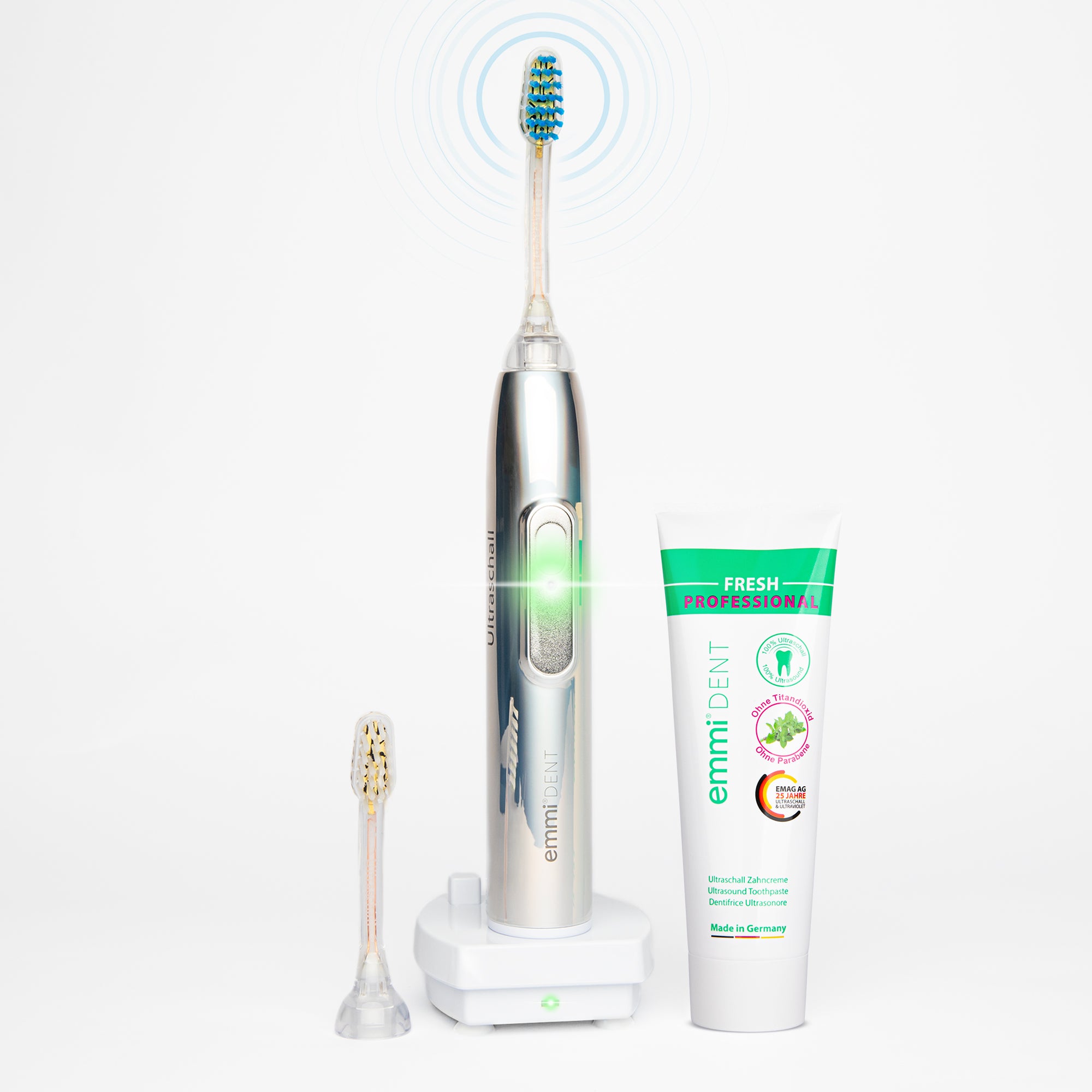 cepillo de dientes ultrasónico metálico