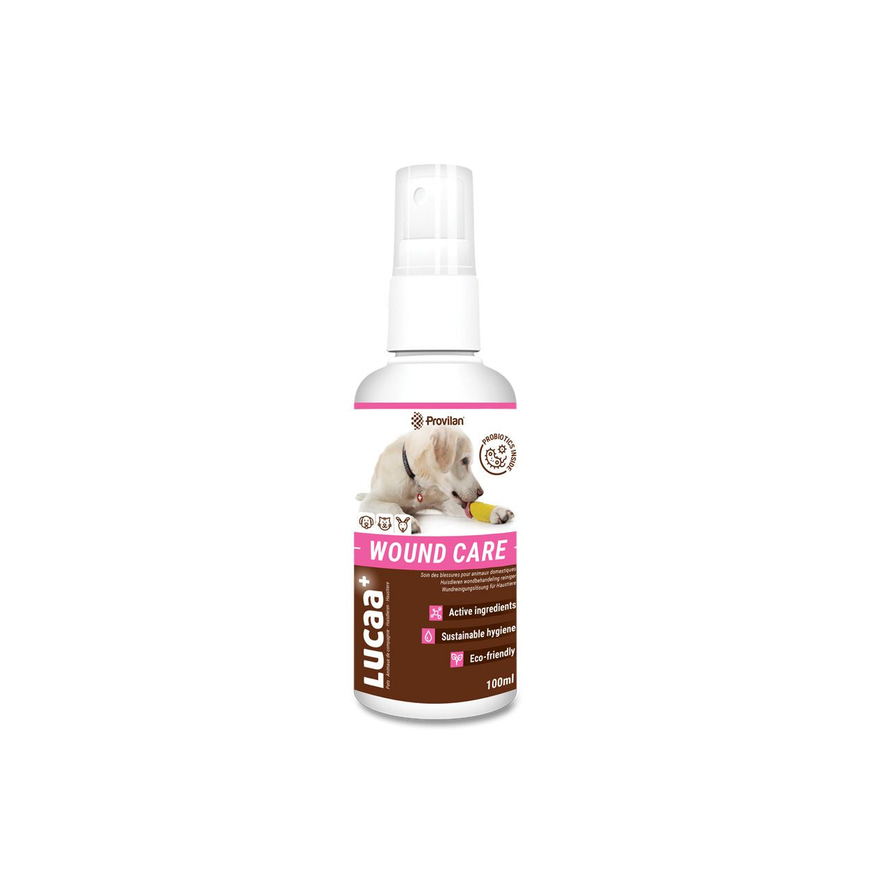 Lucaa+ Solución de limpieza de heridas para mascotas 100 ml