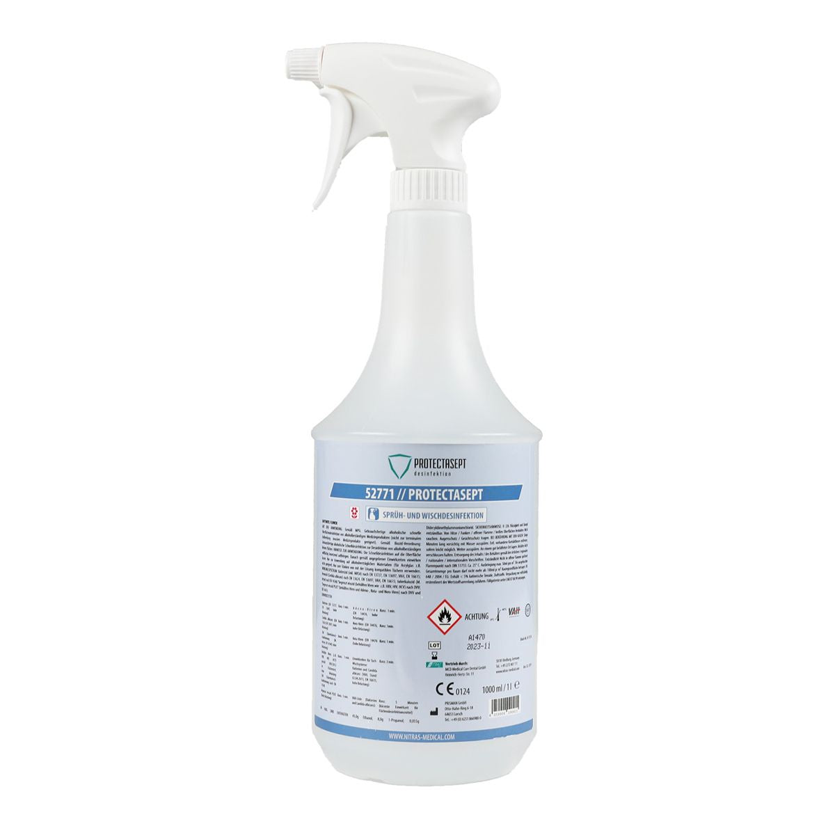 Nitras Spray et Lingette Désinfectant Fleur - 1L