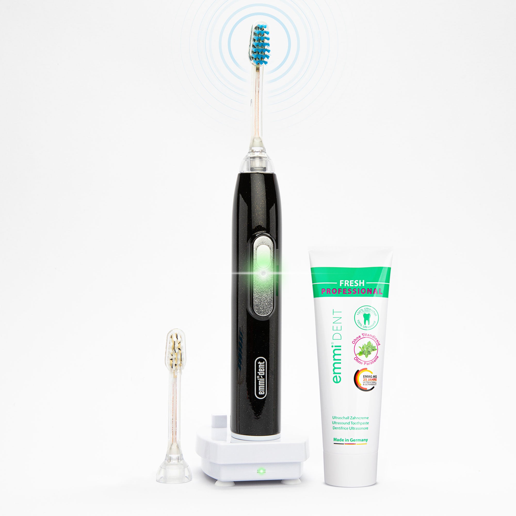 Ultrasonic toothbrush metallic