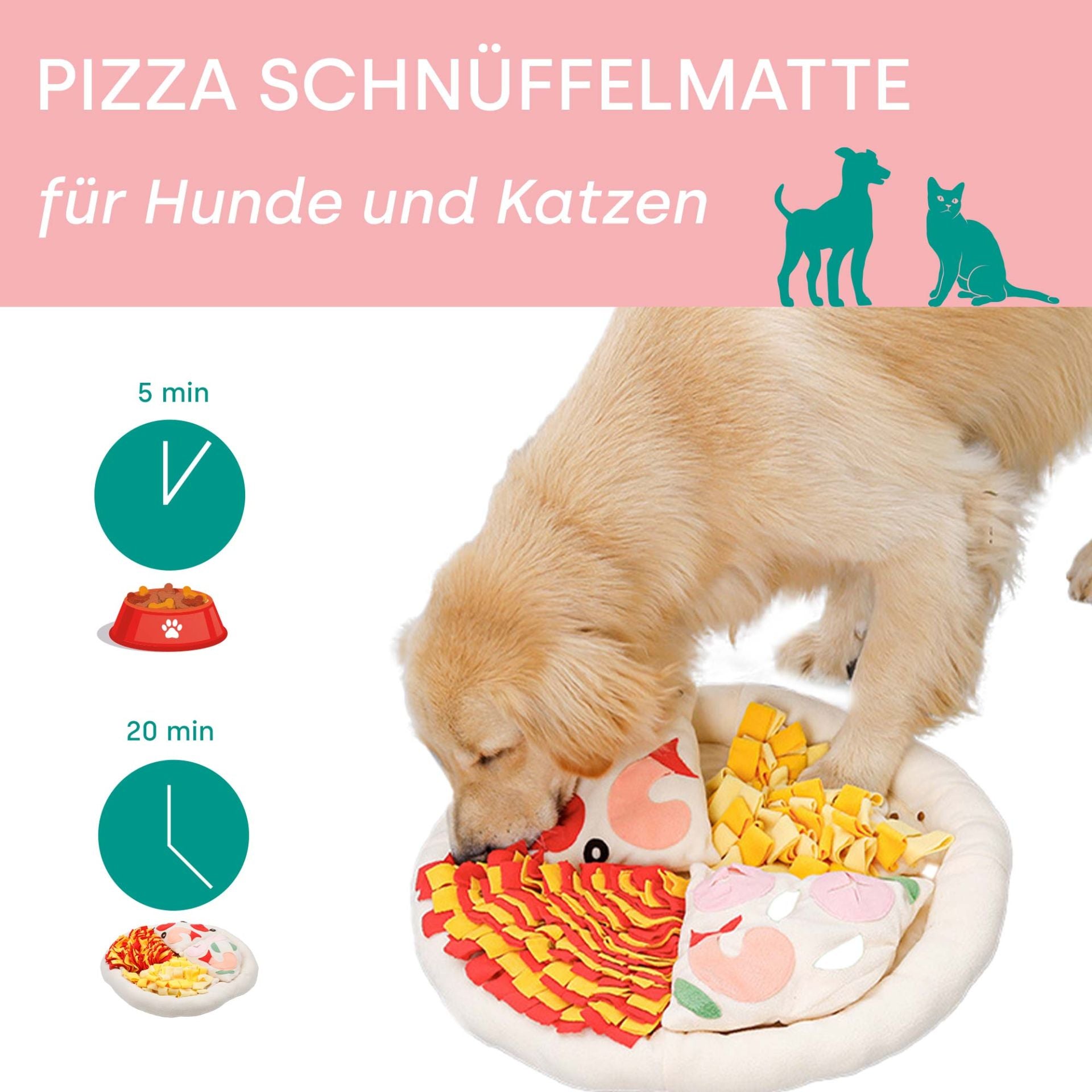 Tappetino da annusare per cani Pizza