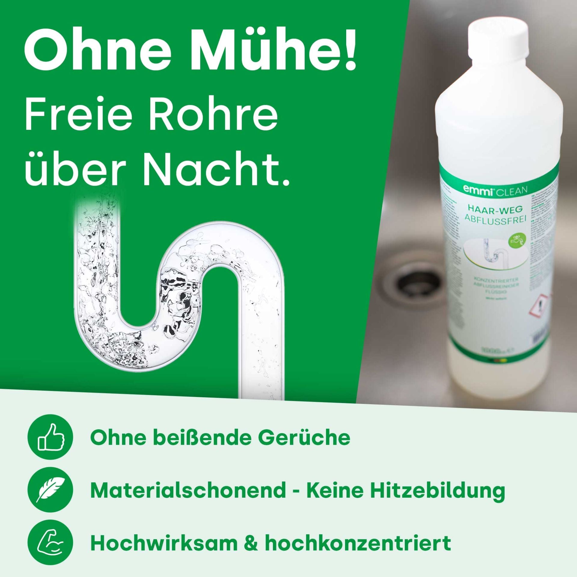 Déboucheur de canalisations Haar-Weg 1000 ml