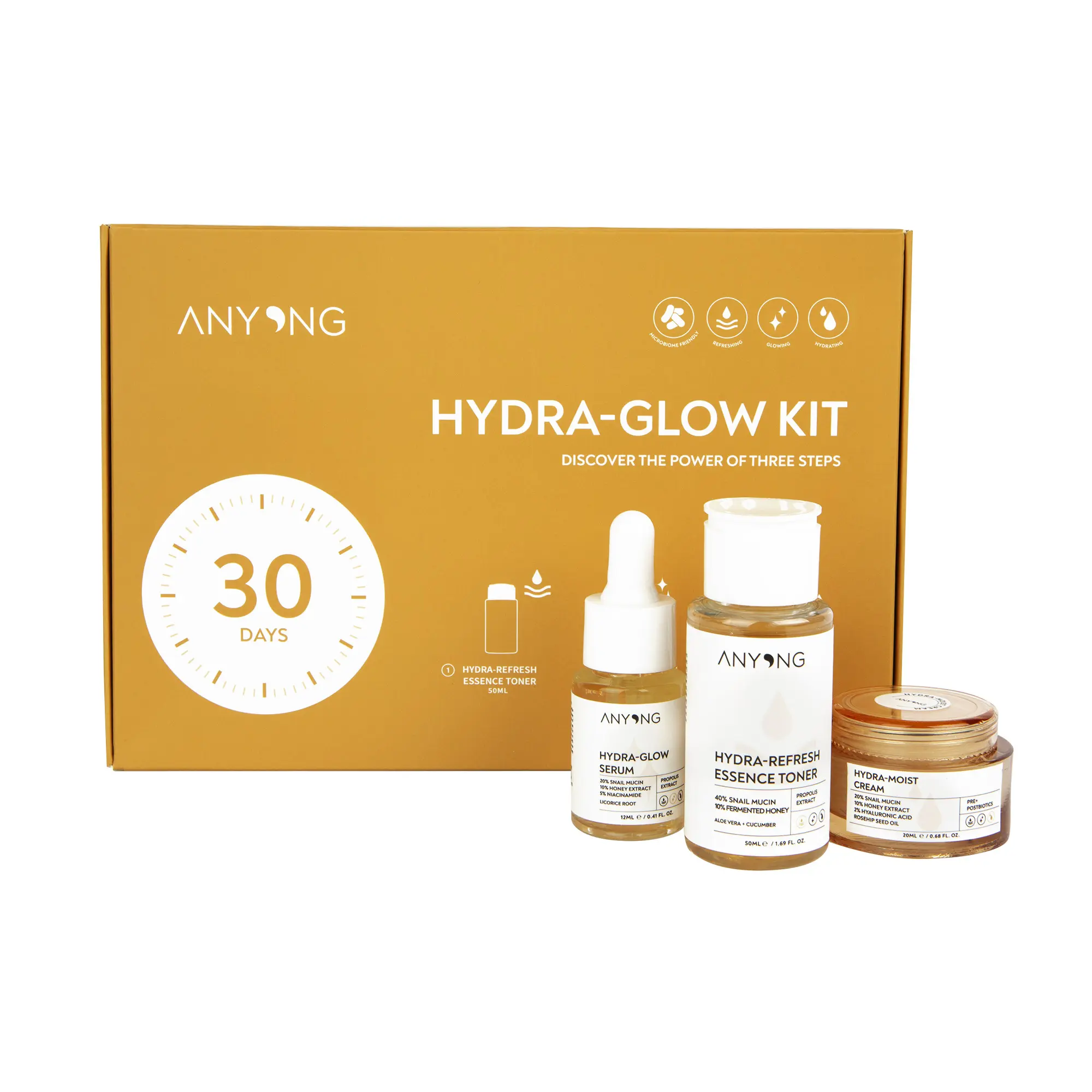 Set di sieri per il viso HYDRA-GLOW KIT 30 giorni